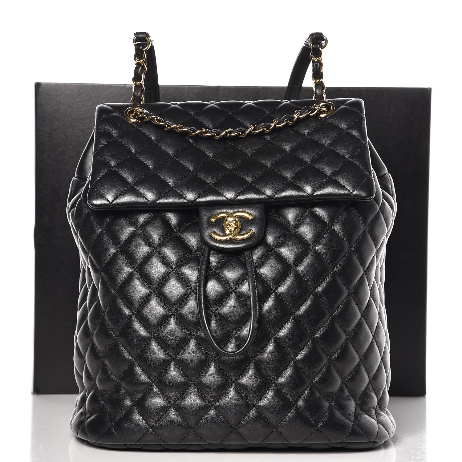 Chanel Calfskin Quilted Large Urban Spirit Backpack Black 8 of 8