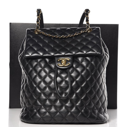 Chanel Calfskin Quilted Large Urban Spirit Backpack Black 8 of 8