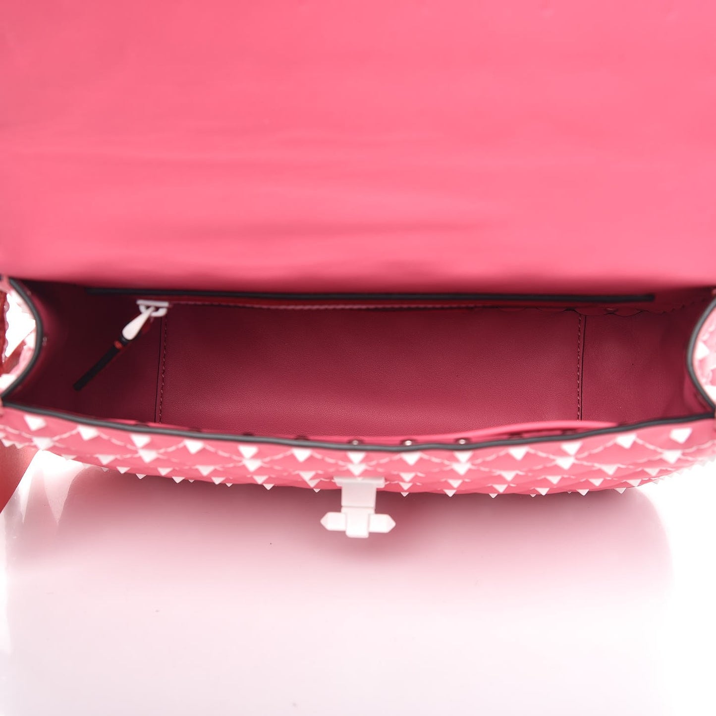 Lambskin Medium Free Rockstud Spike Shoulder Bag Shadow Pink