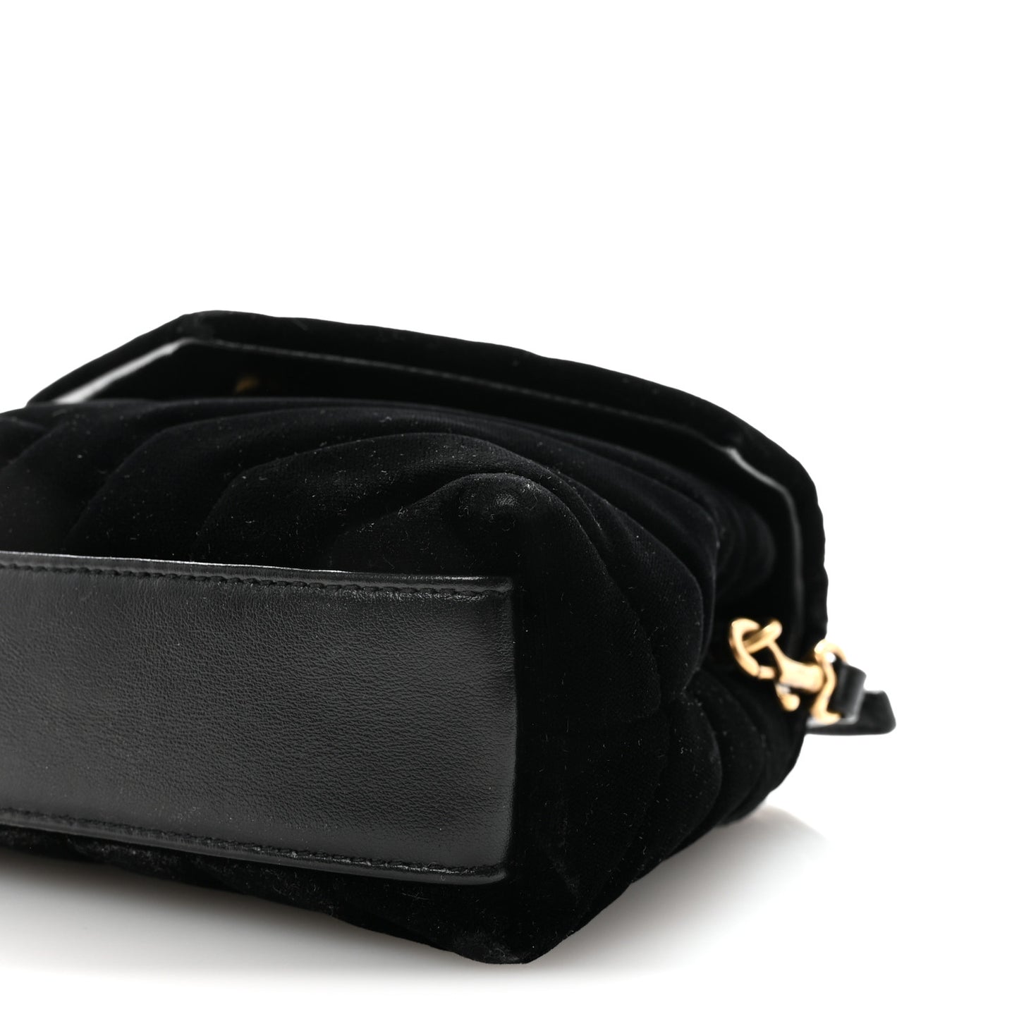 Velvet Y Quilted Monogram Toy Loulou Chain Satchel French Black