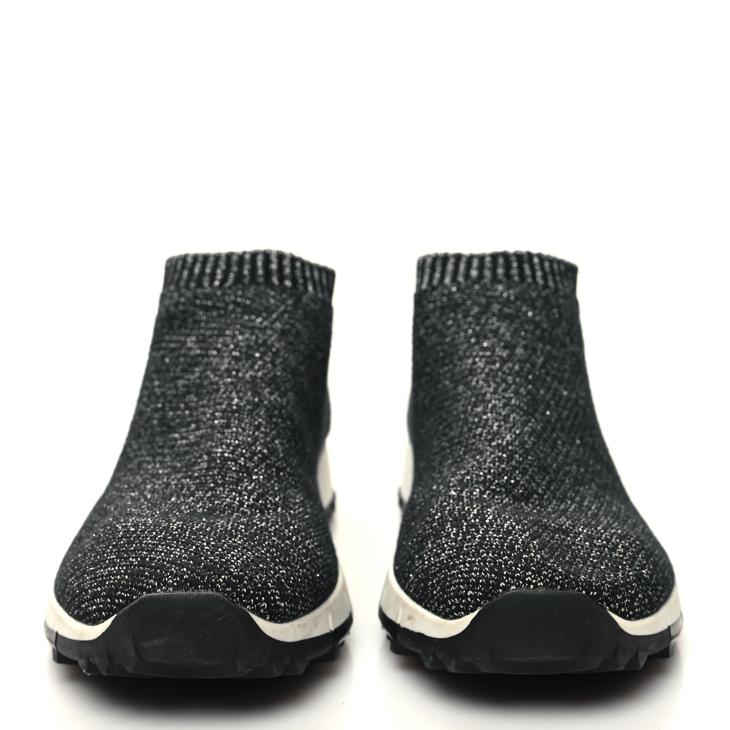 Jimmy Choo Lurex Knit Norway Sneakers 36.5 Black 2 of 7