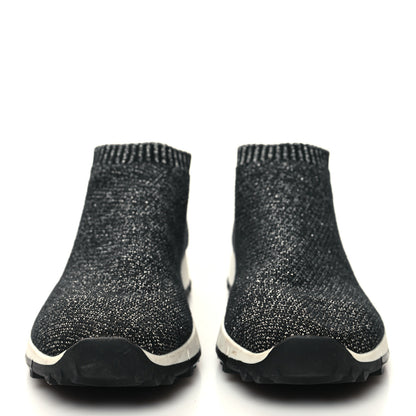 Jimmy Choo Lurex Knit Norway Sneakers 36.5 Black 2 of 7