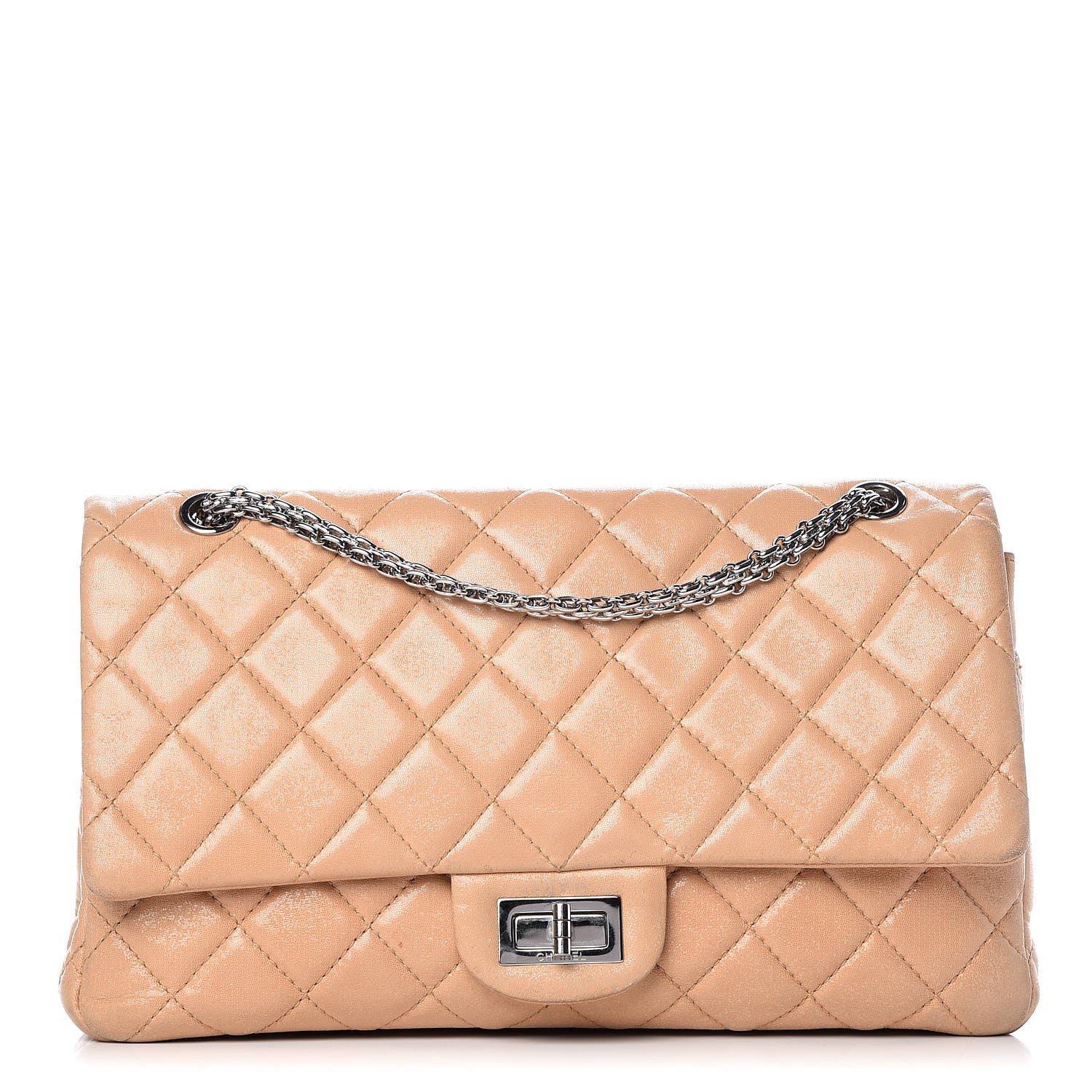Chanel Iridescent Calfskin Quilted 2.55 Reissue 227 Flap Beige 1 of 25