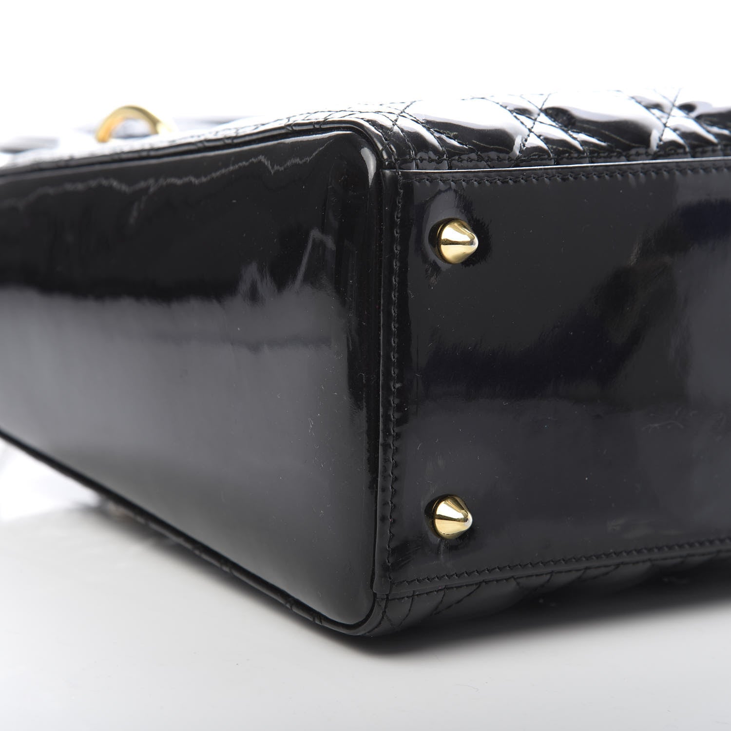 Christian Dior Patent Cannage Medium Lady Dior Black 7 of 9