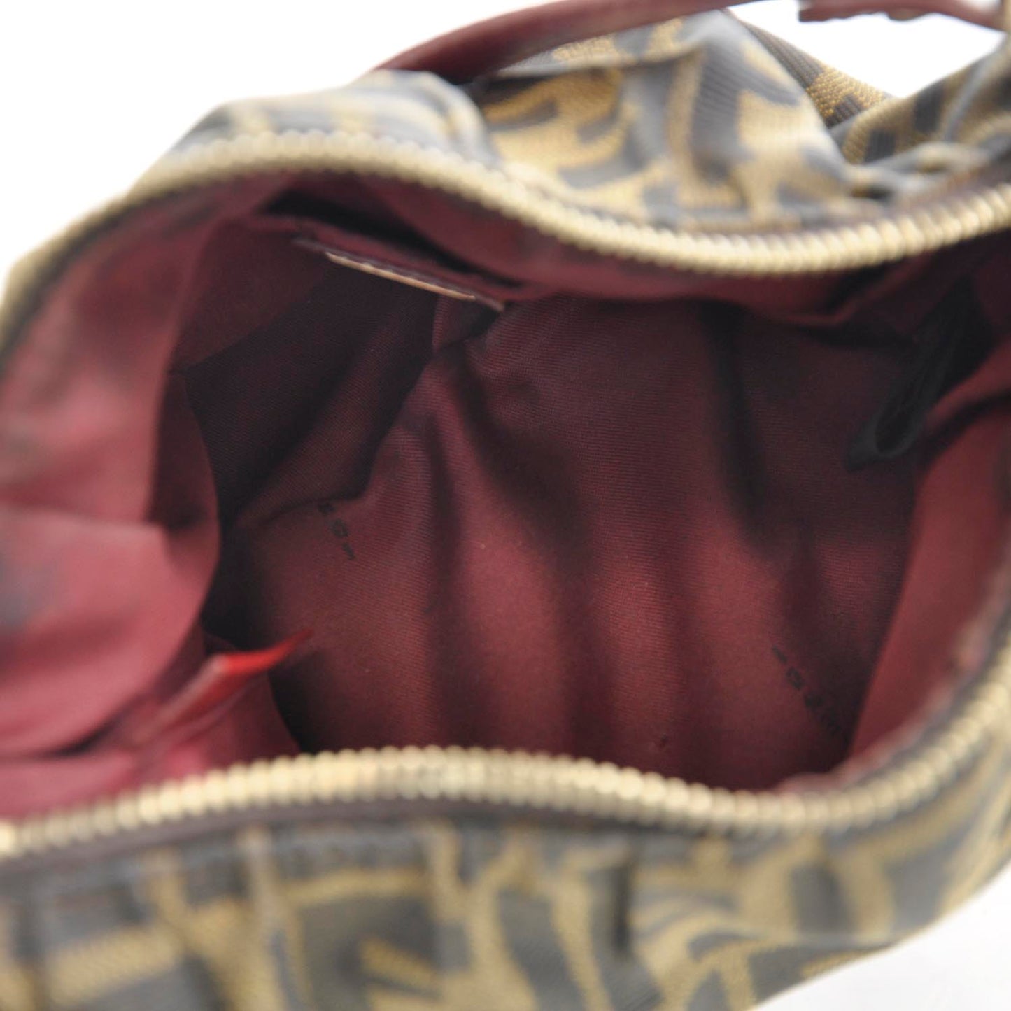 Zucca Cuoio Lucido Mini Chef Hobo Tobacco Rosso Scuro