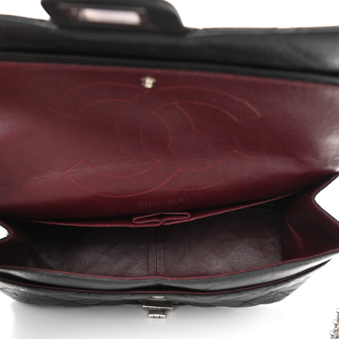 Aged Calfskin Quilted 2.55 Reissue 226 Flap Black
