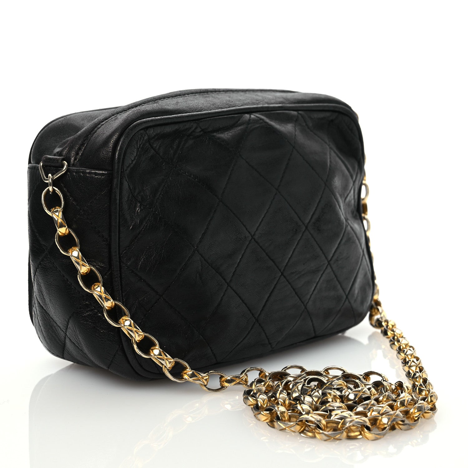 Chanel Lambskin Quilted Tassel Camera Case Black 3 of 14