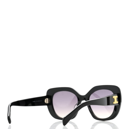 Celine Acetate Triomphe 01 Square Sunglasses CL 40226U Black 4 of 7
