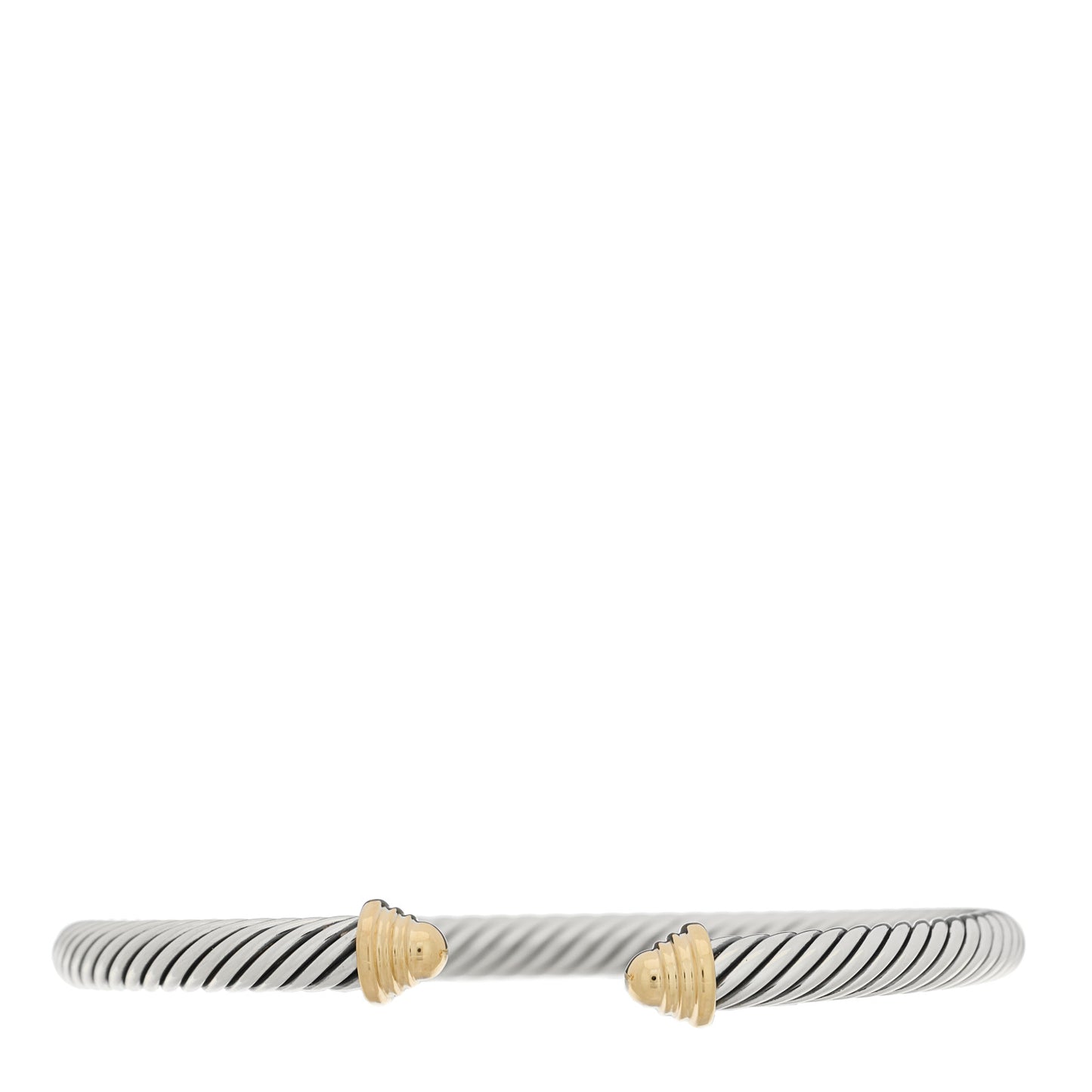 Sterling Silver 14K Yellow Gold 5mm Cable Classics Bracelet