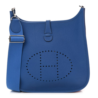 Hermes Taurillon Clemence Evelyne III PM Bleu Zellige 1 of 10