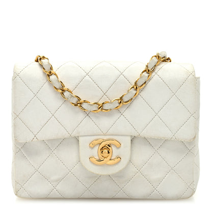 Chanel Lambskin Quilted Mini Square Flap White 1 of 16