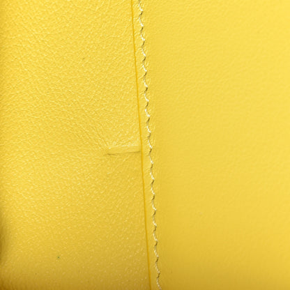 Celine Drummed Calfskin Zip Around Multifunction Wallet Black Citron 7 of 8