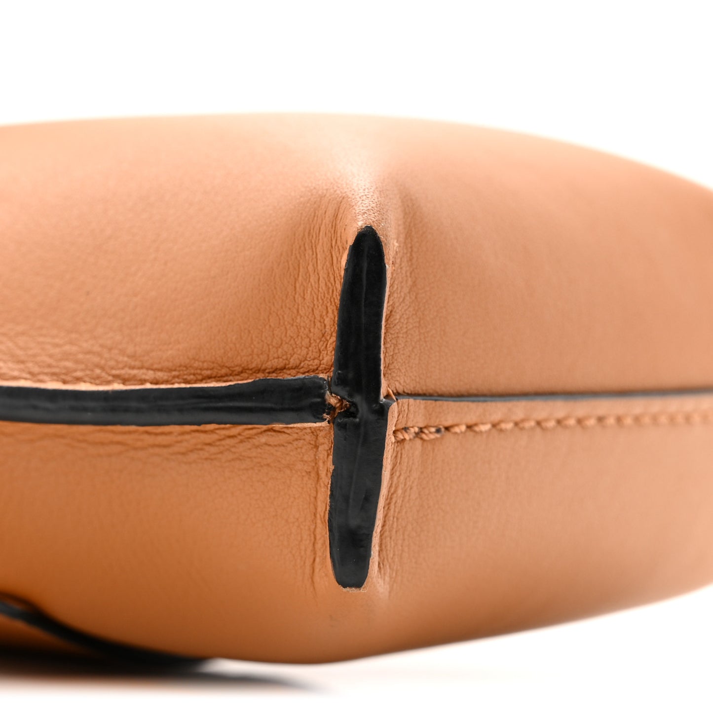 Calfskin Elephant Pouch Crossbody Bag Tan