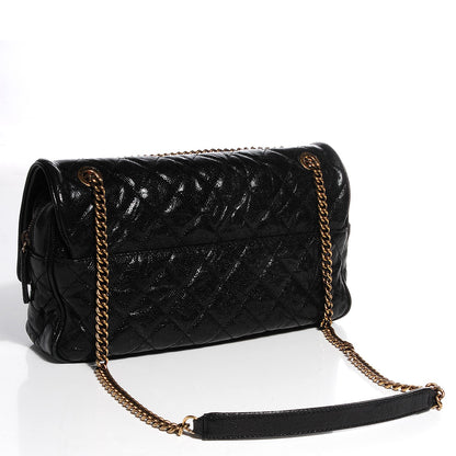Chanel Crumpled Grained Calfskin Large Shiva Flap Black 3 of 9