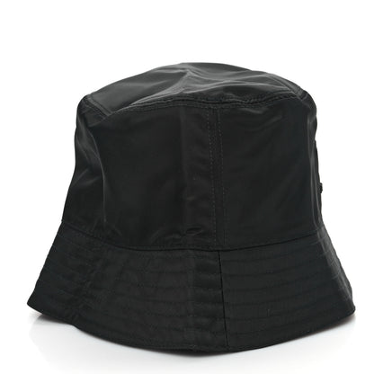 Prada Re-Nylon Rubber Logo Bucket Hat S Black 6 of 9
