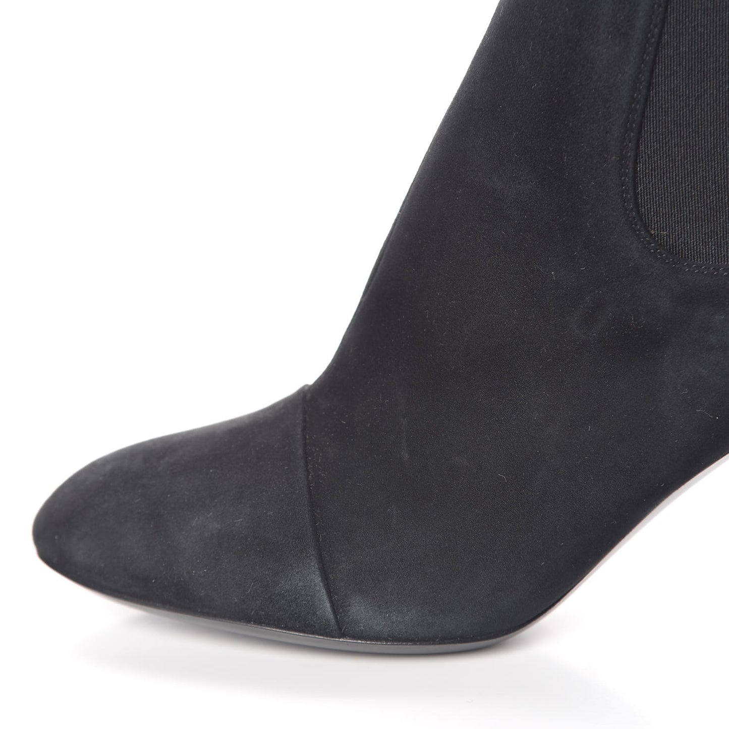 Suede Monogram Uniformes Cap Toe Chelsea 75mm Ankle Boots 36.5 Black
