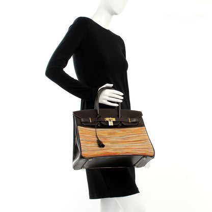 Hermes Box Vibrato Birkin 35 Chocolate 2 of 24