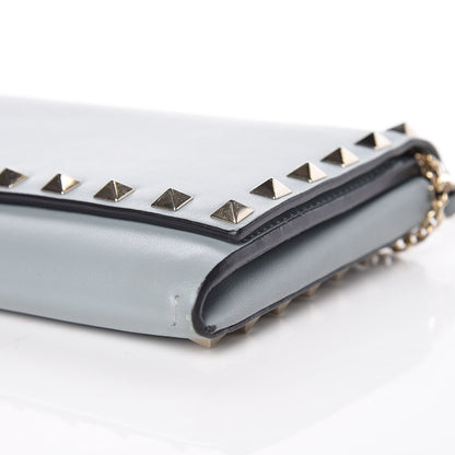 Valentino Garavani Vitello Small Rockstud Flap Wallet on Chain Nube 10 of 14