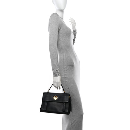 Saint Laurent Calfskin Canvas Small Muse Two Black 2 of 13