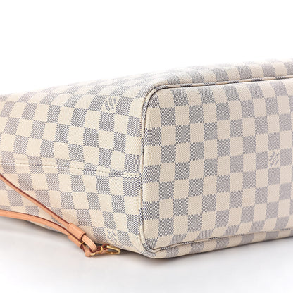 Louis Vuitton Damier Azur Neo Neverfull MM Rose Ballerine 9 of 10