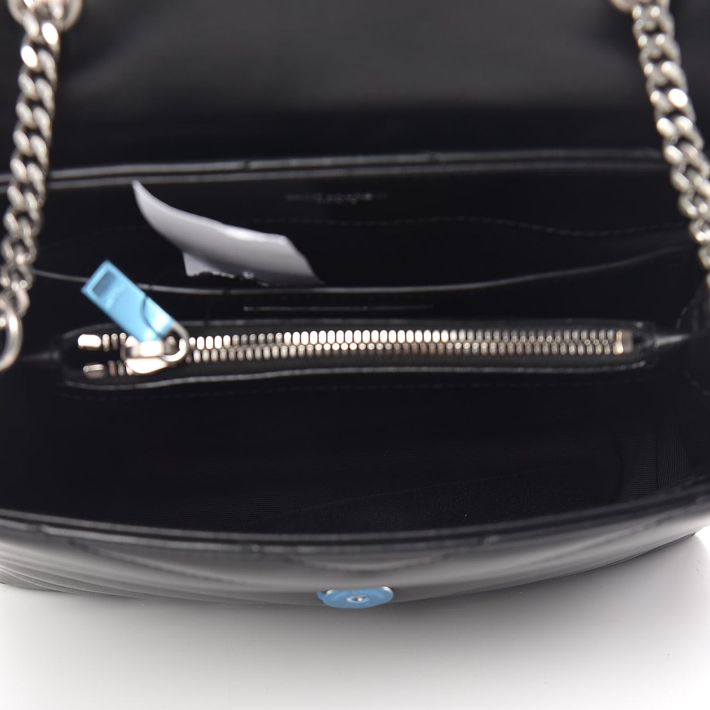 Calfskin Y Quilted Monogram Small Loulou Chain Satchel Black