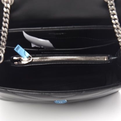 Saint Laurent Calfskin Y Quilted Monogram Small Loulou Chain Satchel Black 7 of 10