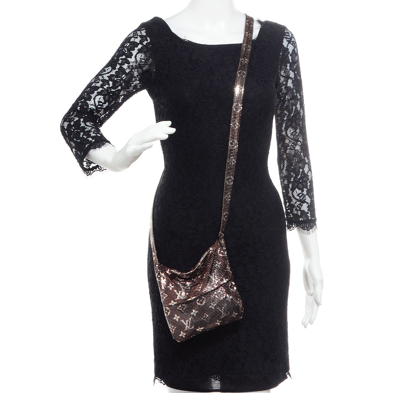 Louis Vuitton Monogram Mesh Metal Frances Bronze 2 of 7