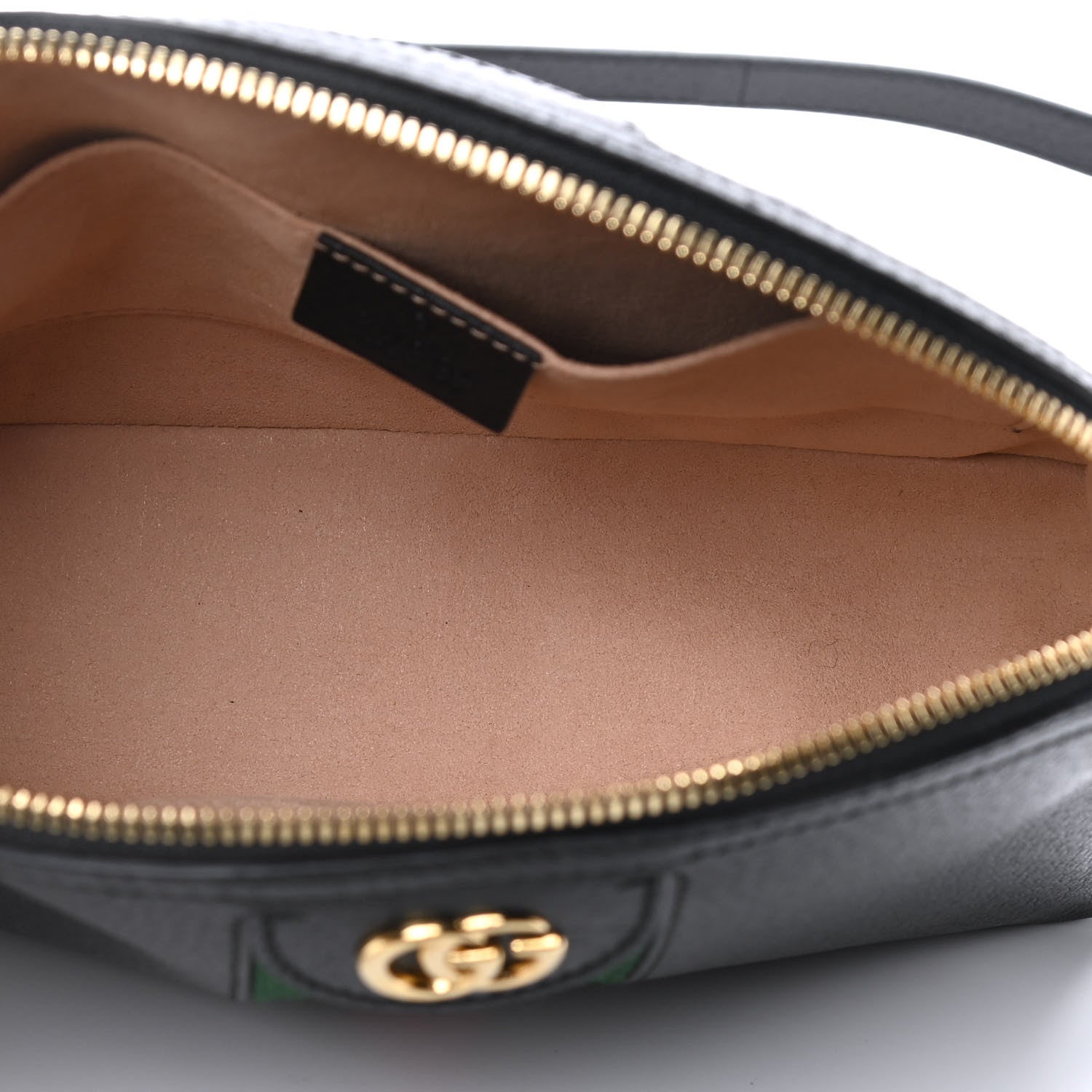 Gucci Calfskin GG Web Small Ophidia Dome Shoulder Bag Black 5 of 12
