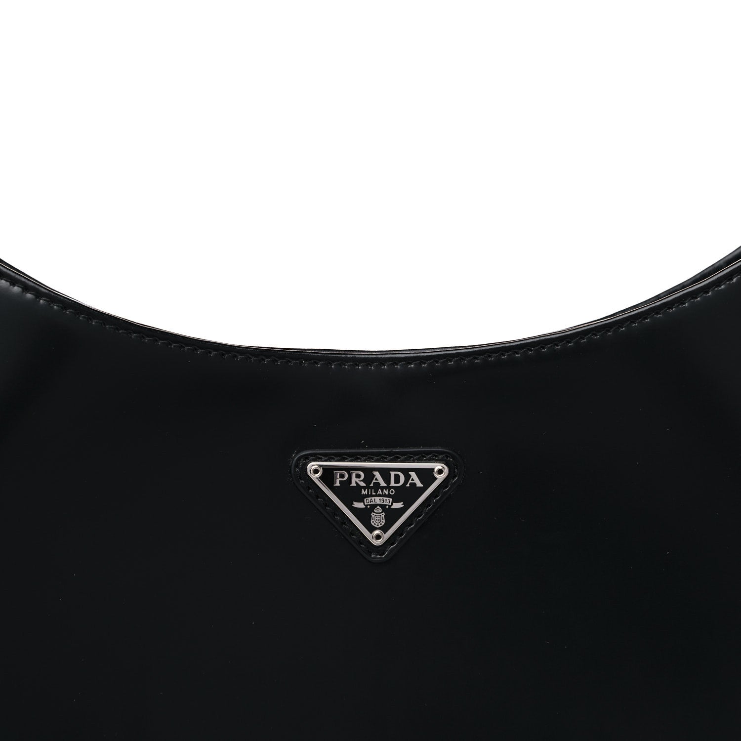 Prada Spazzolato Cleo Shoulder Bag Black 8 of 11