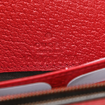 Gucci GG Supreme Monogram Web Queen Margaret Chain Wallet Red 6 of 9