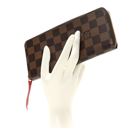 Louis Vuitton Damier Ebene Clemence Wallet Cherry 2 of 7