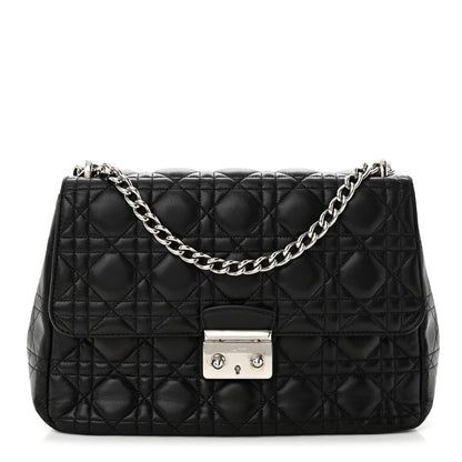 Christian Dior CHRISTIAN DIOR Lambskin Cannage Small Miss Dior Flap Black 1 of 10