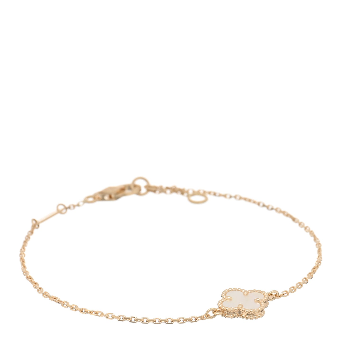 18K Yellow Gold Mother of Pearl Sweet Alhambra Bracelet