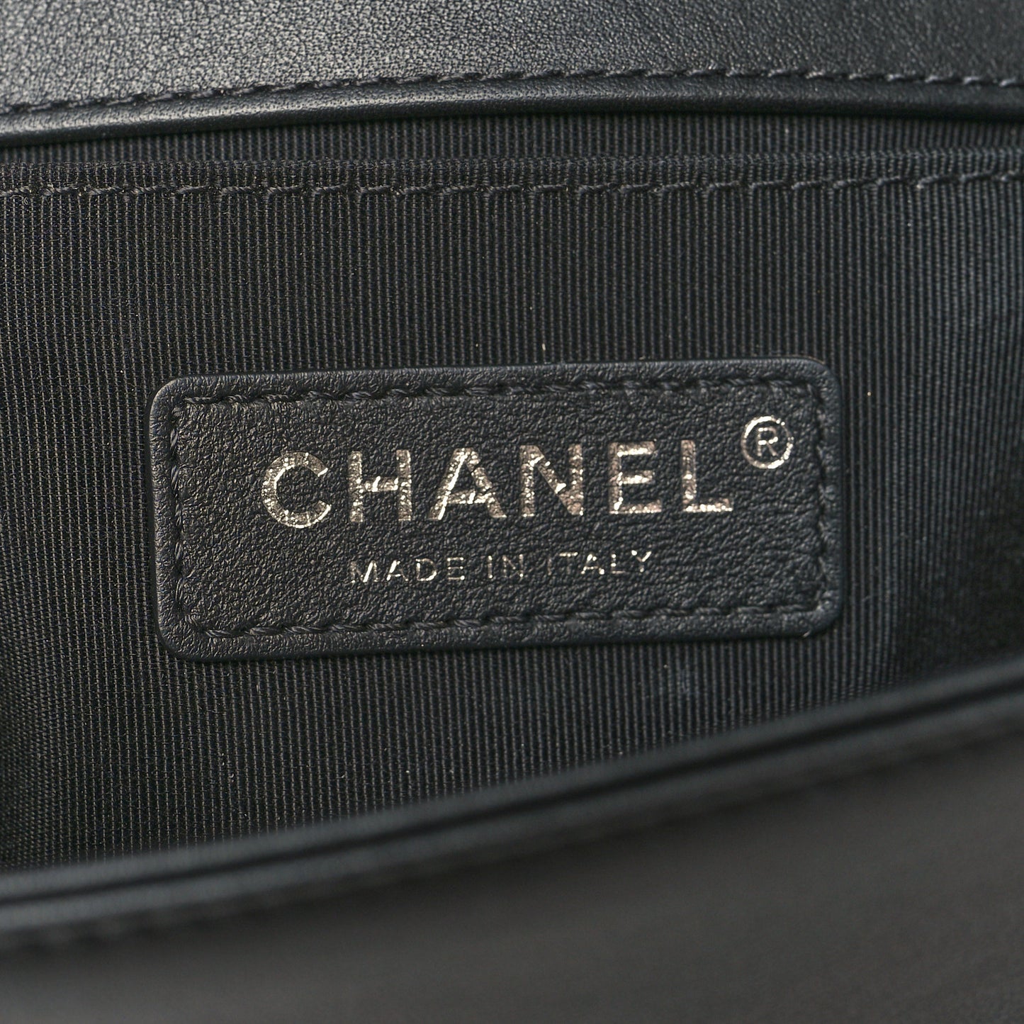 Calfskin Pearl Tweed Small Boy Flap Black