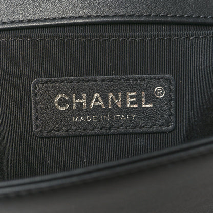 Chanel Calfskin Pearl Tweed Small Boy Flap Black 6 of 12