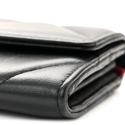 Chanel Lambskin Quilted Chanel 19 Flap Wallet Black 11 of 12