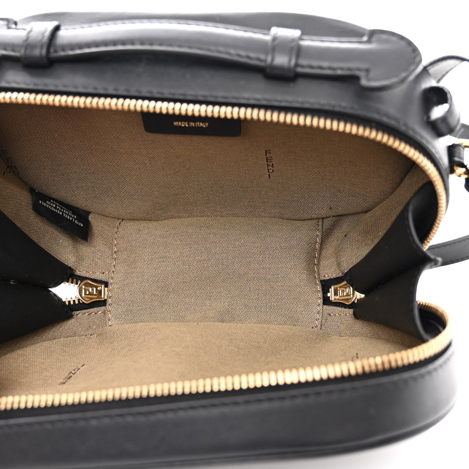 Fendi Vitello Grace Matte Mini O'Lock Camera Case Black 6 of 13