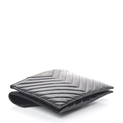 Saint Laurent Grain De Poudre Matelasse Tribeca Chain Wallet Black 4 of 9