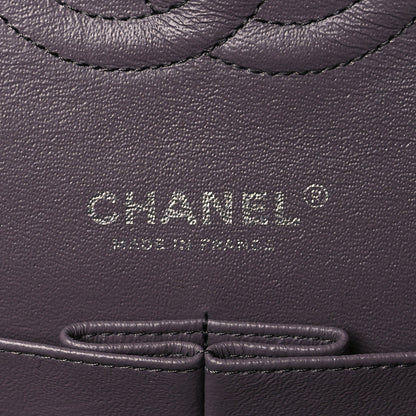 Chanel Iridescent Goatskin Quilted Medium Double Flap Purple 6 of 9