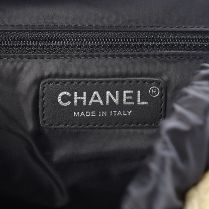 Chanel Wool Nylon Quilted Coco Neige Backpack Black Ecru 6 of 9