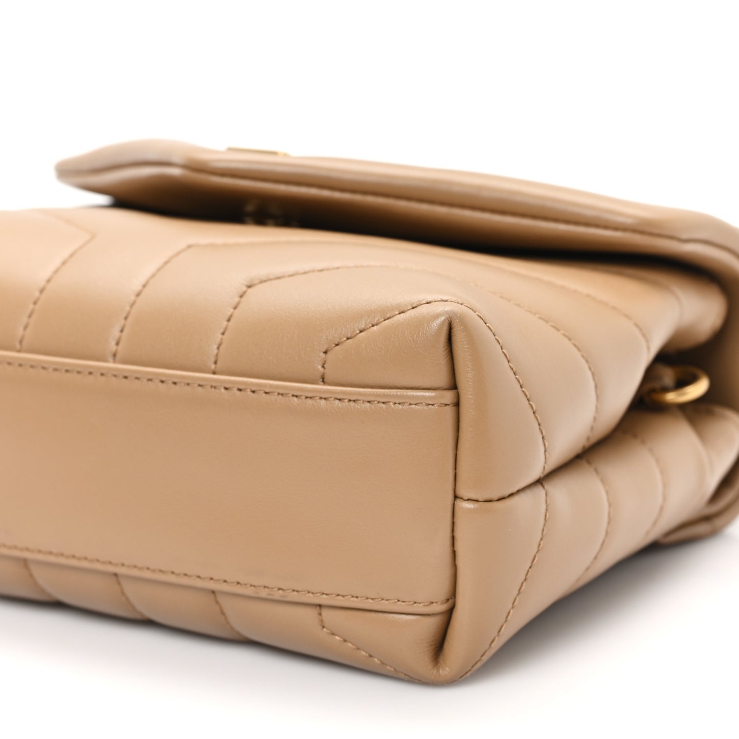 Calfskin Y Quilted Monogram Toy Loulou Crossbody Bag Natural Tan