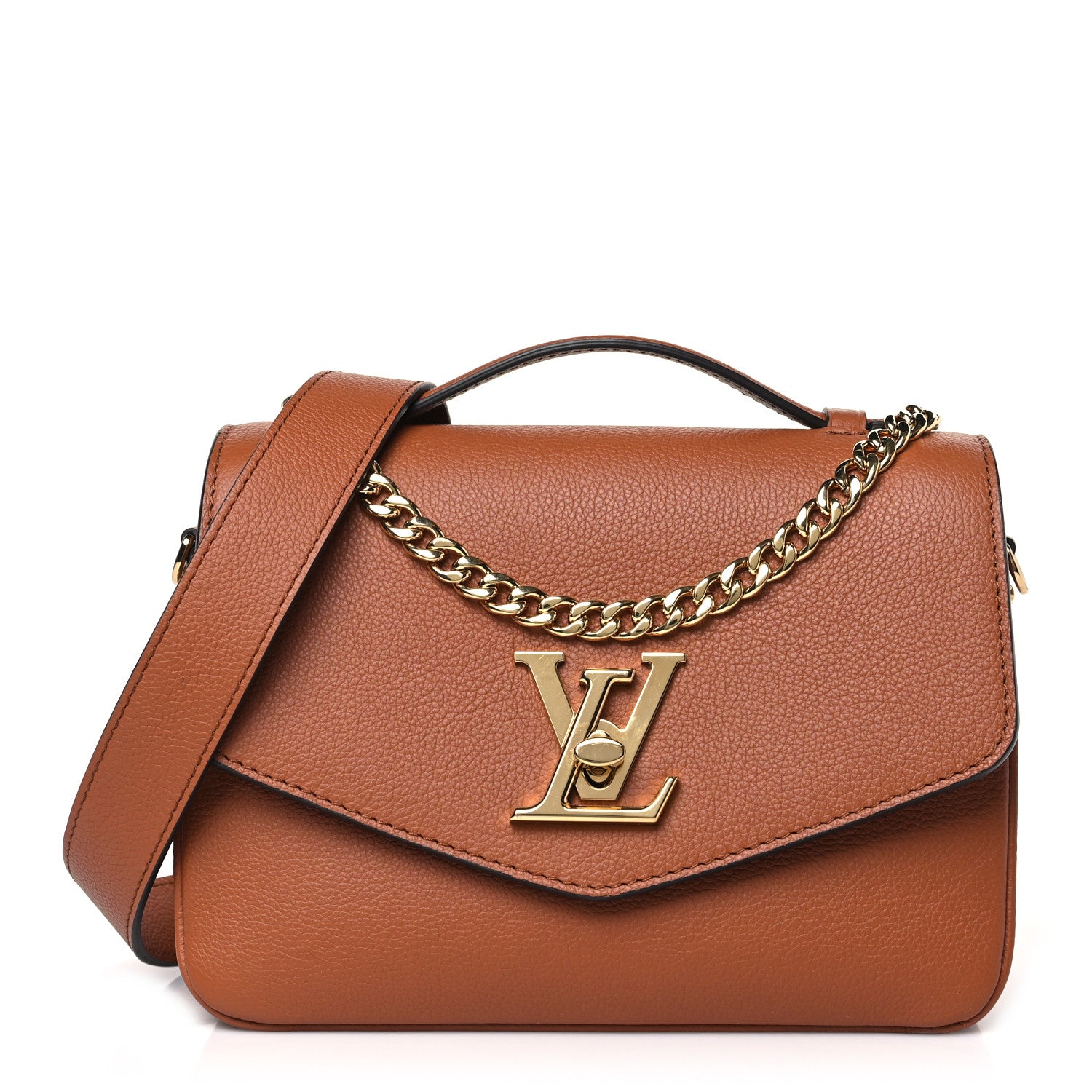 Louis Vuitton Grained Calfskin Lockme Oxford Cognac 1 of 8