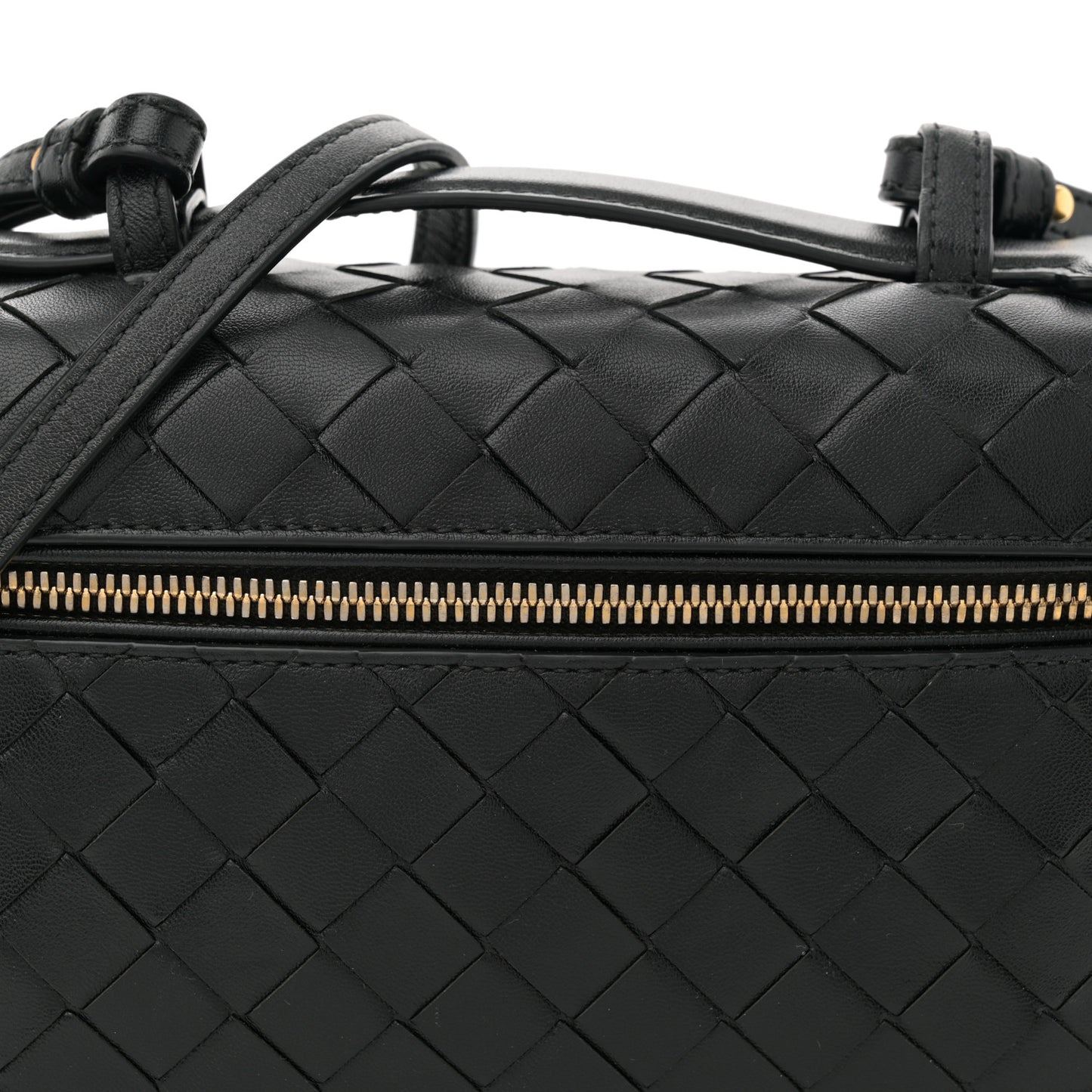 Calfskin Intrecciato Bang Bang Vanity Case Black