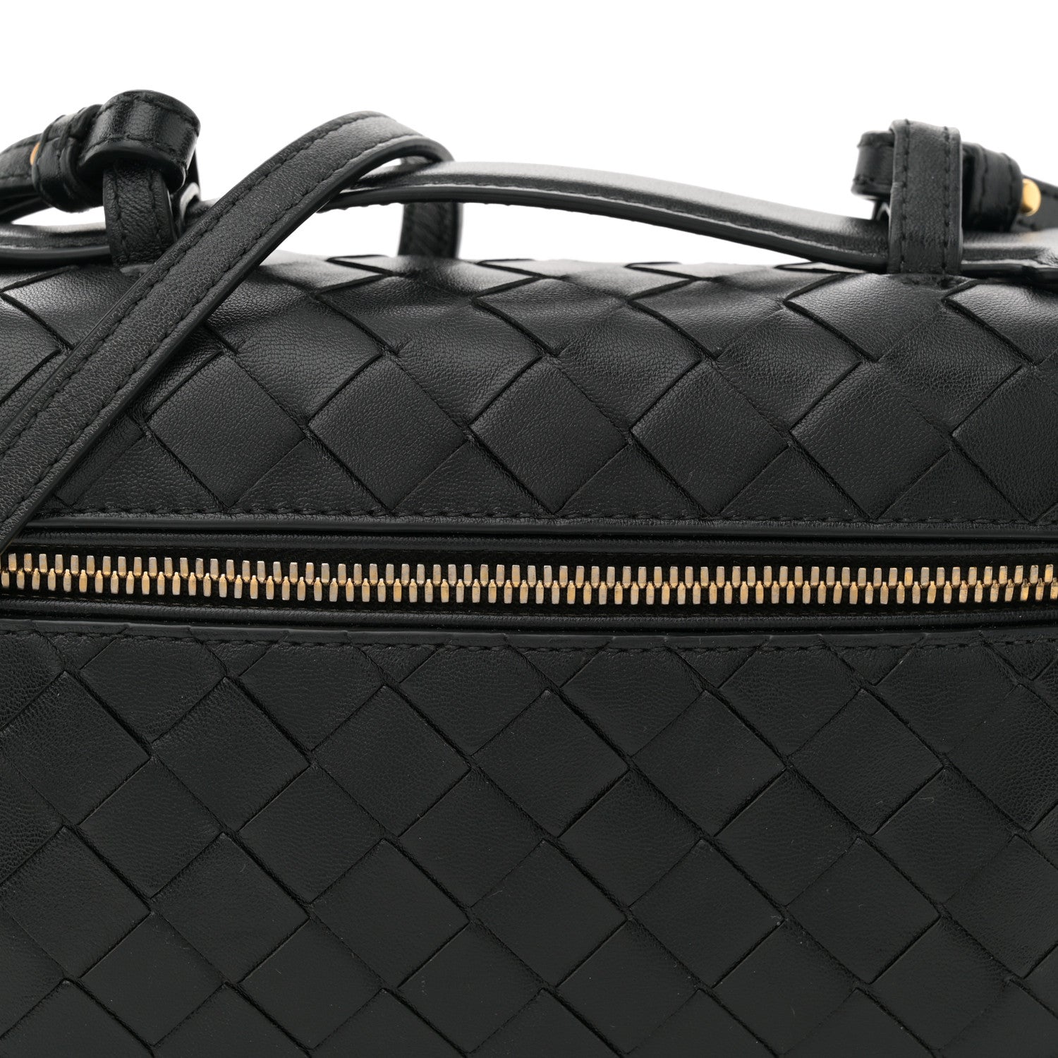 Bottega Veneta Calfskin Intrecciato Bang Bang Vanity Case Black 8 of 11