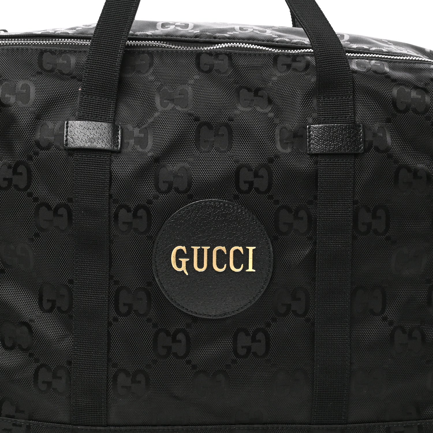 Gucci Econyl Nylon Monogram Off The Grid Duffle Bag Black 7 of 11