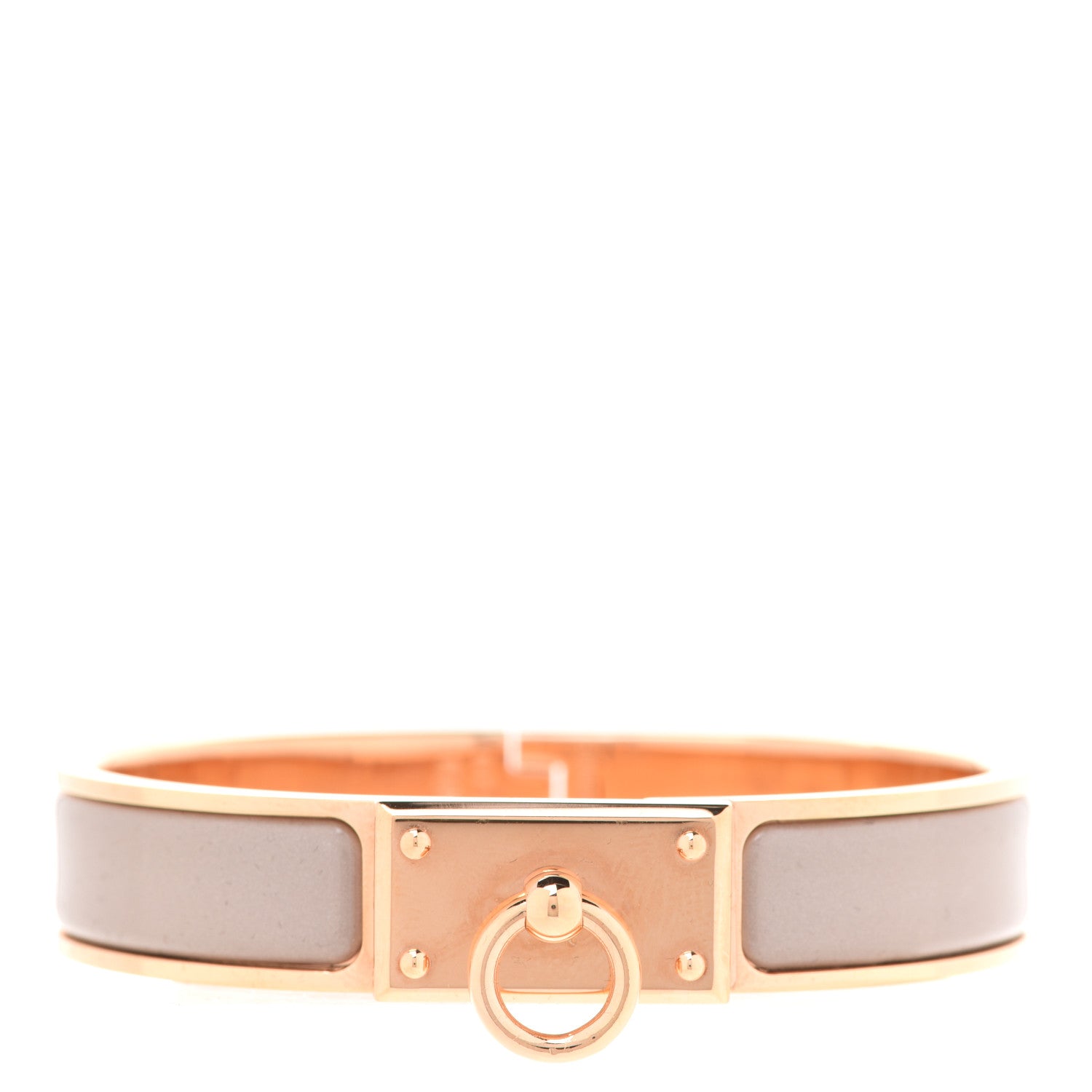 Hermes Enamel Clic Anneau Bracelet PM Marron Glace 1 of 6