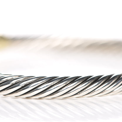 David Yurman Sterling Silver 14K Yellow Gold Pearl 5mm Cable Classics Petite Color Bracelet 4 of 6