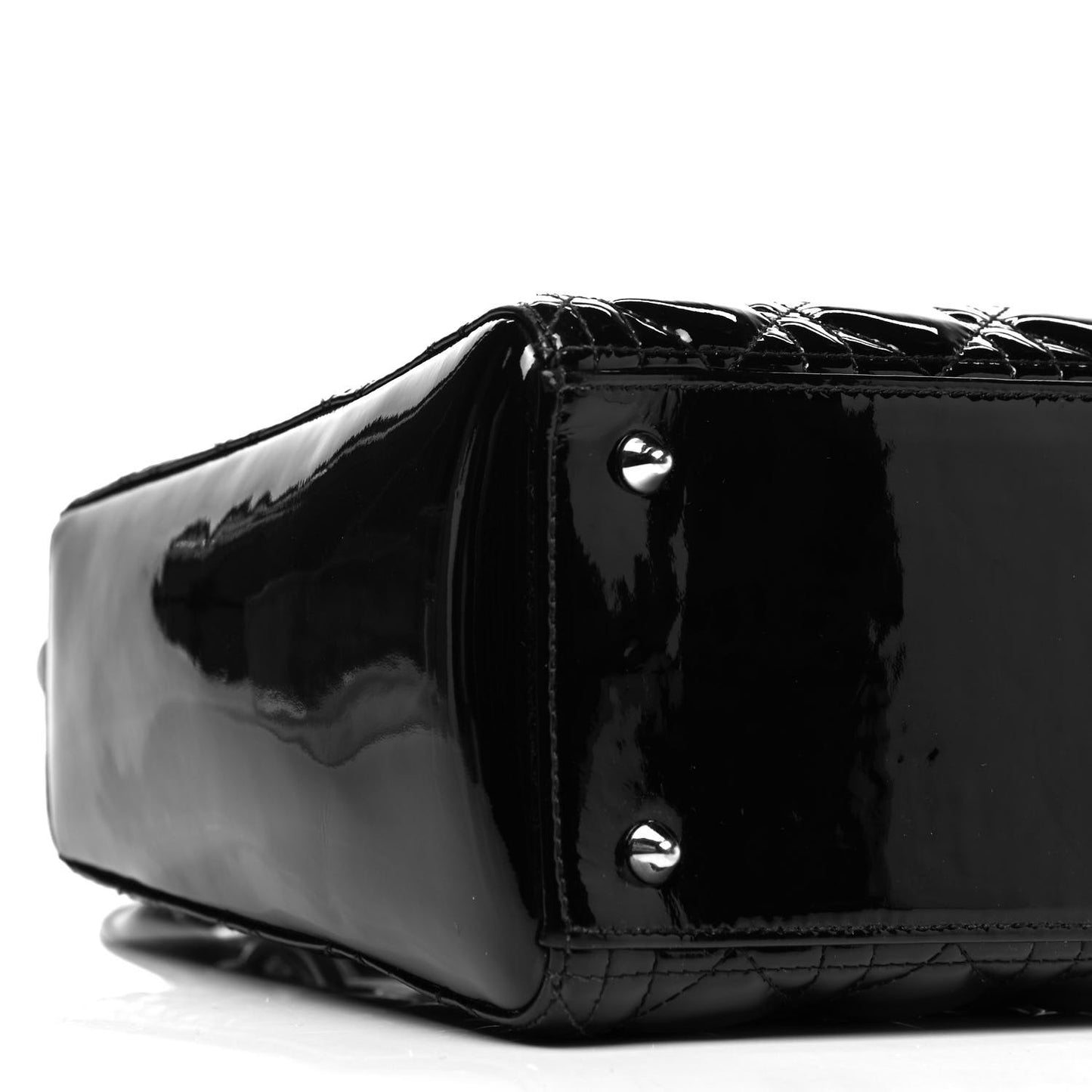 Patent Cannage Medium Lady Dior Black