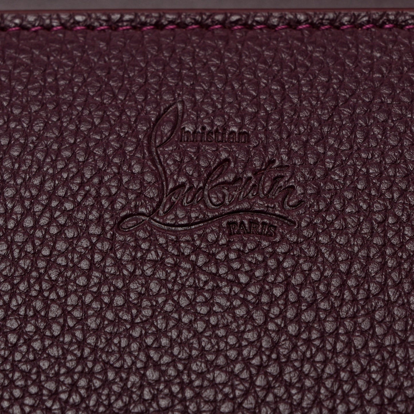 Calfskin Spikes Loubinthesky Paloma Clutch Merlot