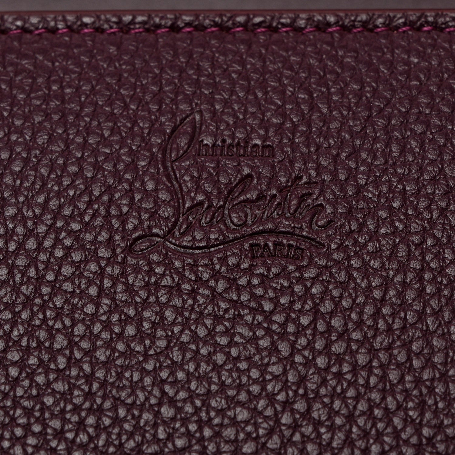 Christian Louboutin Calfskin Spikes Loubinthesky Paloma Clutch Merlot 6 of 9